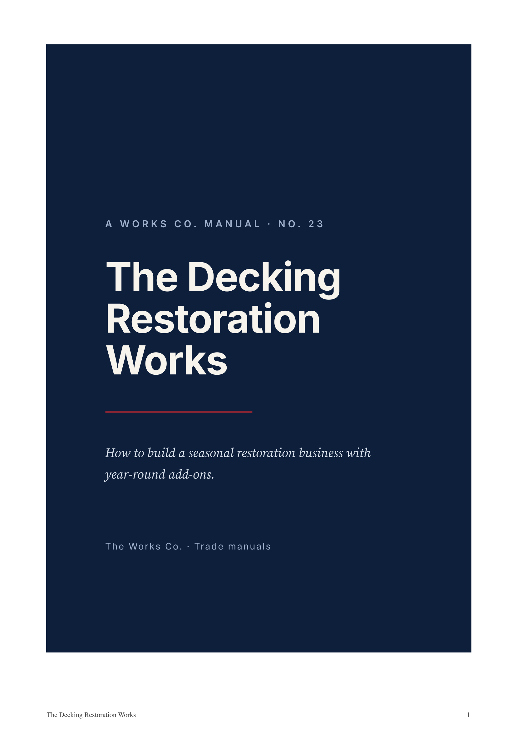 The Decking Restoration Works