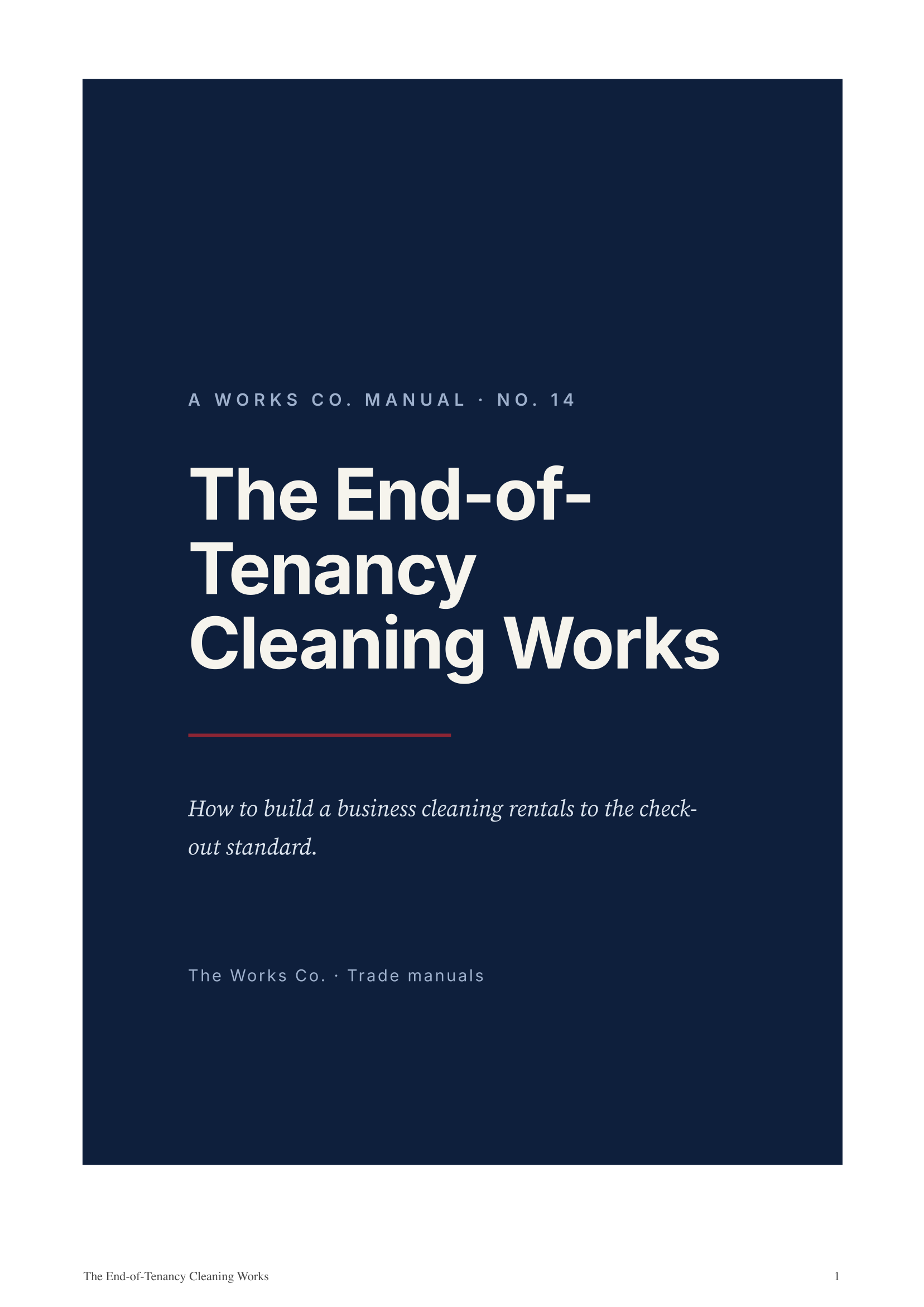 The End-of-Tenancy Cleaning Works — manual cover