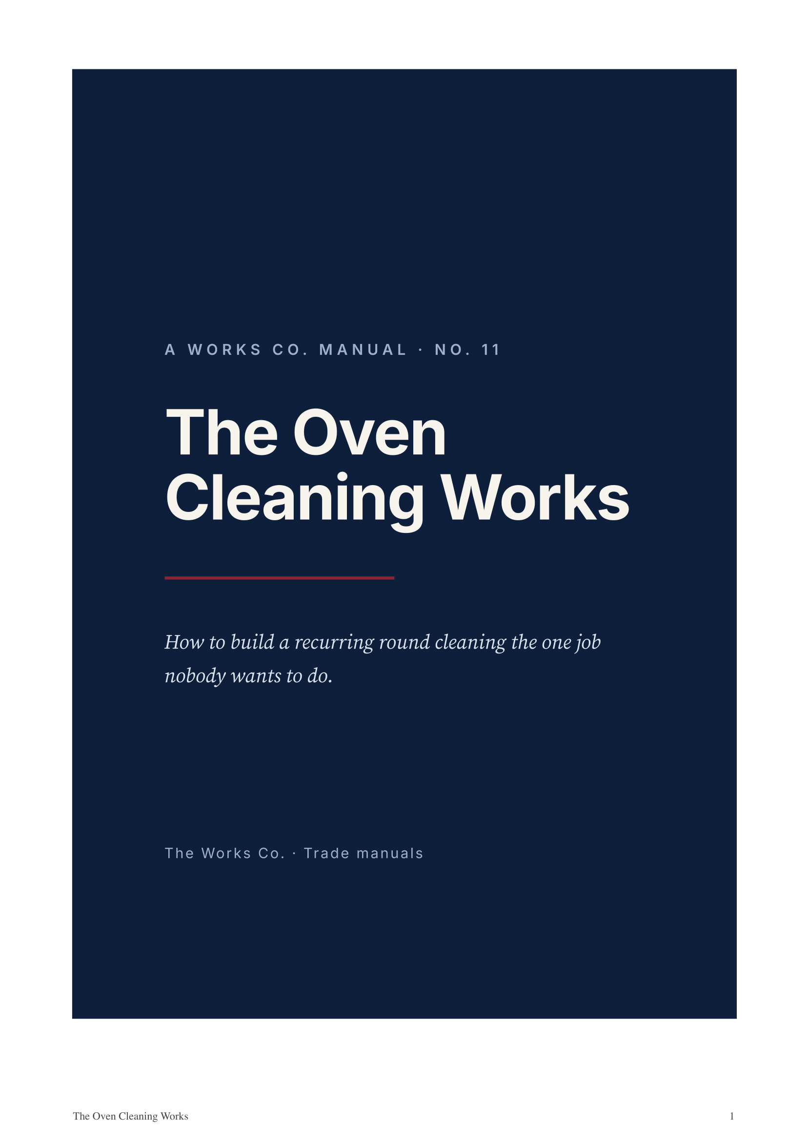 The Oven Cleaning Works — manual cover