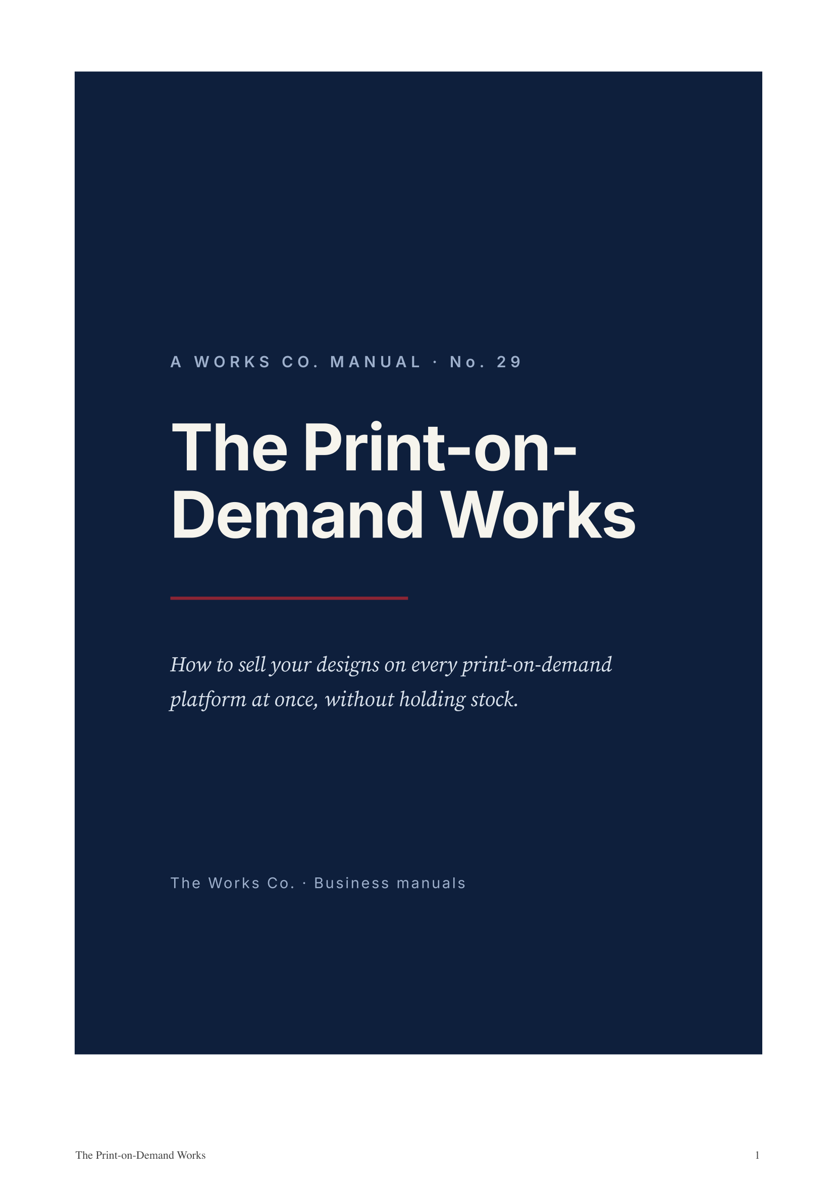 The Print-on-Demand Works